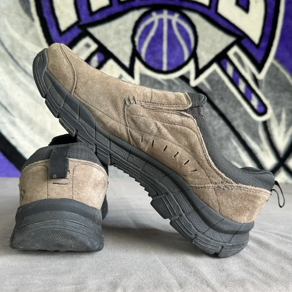 Size 11.5 - Skechers Slip On Shoes Men's Relaxed Fit Memory Foam Suede Grey